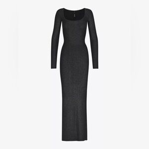 NWT SKIMS Soft Lounge Shimmer long-sleeve stretch-jersey nightdress Size Medium